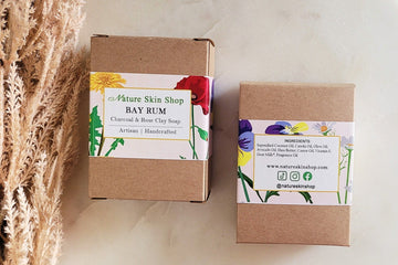 Bay Rum Activated Charcoal And Rose Clay Healing Bar, Natural Cold Process