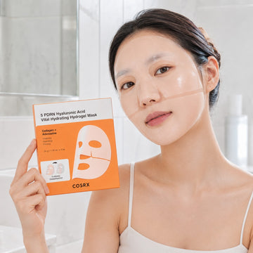 COSRX 5 masques hydrogel hydratants vitaux à l'acide hyaluronique et PDRN – Lot de 3