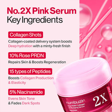numbuzin No.2 Rose PDRN Collagen 2X Plumping Serum 30ml-3