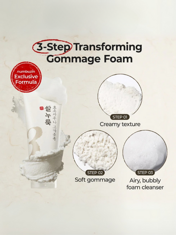 numbuzin No.3 Rice Enzyme Skin Softening Cleansing Foam 154g-3