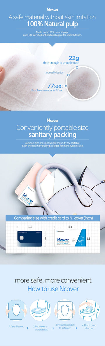 Ncover Disposable Toilet Seat Cover 20pcs (box)-4