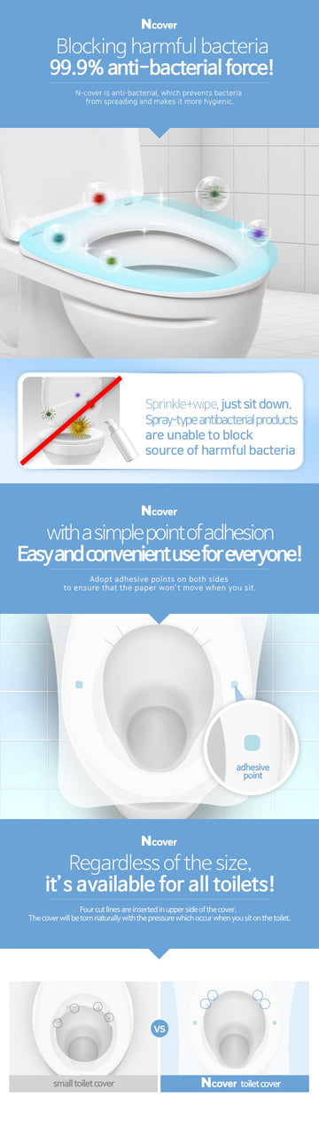 Ncover Disposable Toilet Seat Cover 20pcs (box)-3