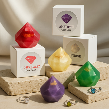 Diamond Birthstone Gem Soap with Hidden Silver Ring - Skincare Lab
