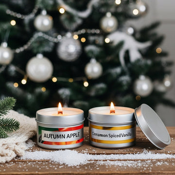 Holiday Candle Gift Set | Cinnamon Vanilla Spiced & Autumn Apple
