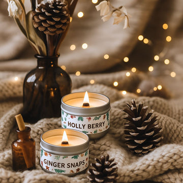 Holiday Candle Gift Set | Holly Berry & Ginger Snaps