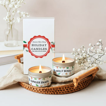 Holiday Candle Gift Set | Holly Berry & Ginger Snaps