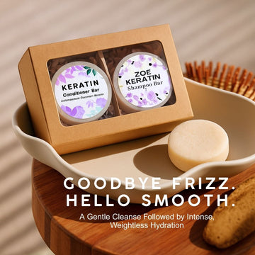 Keratin Intense Repair Shampoo & Conditioner Bar Set - Skincare Lab