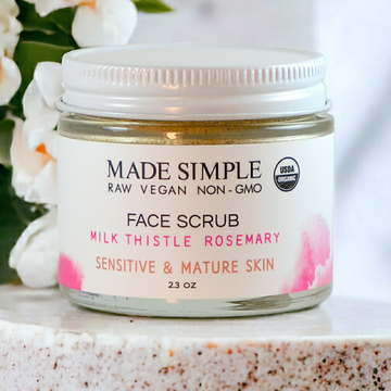 Milk Thistle Rosemary Face Scrub for Sensitive/Mature Skin - Skincare Lab