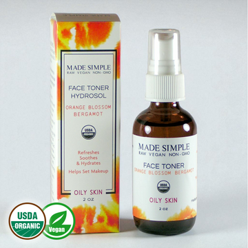 Orange Blossom Bergamot Face Toner for Oily Skin