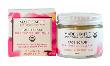 Milk Thistle Rosemary Face Scrub for Sensitive/Mature Skin - Skincare Lab