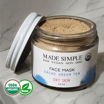 Cacao Green Tea Face Mask for Dry Skin - Skincare Lab