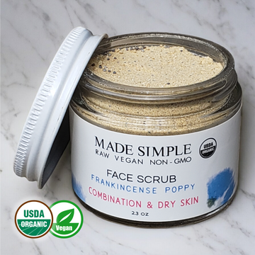 Frankincense Poppy Seed Face Scrub for Combination/Dry Skin - Skincare Lab