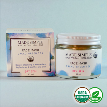 Cacao Green Tea Face Mask for Dry Skin - Skincare Lab