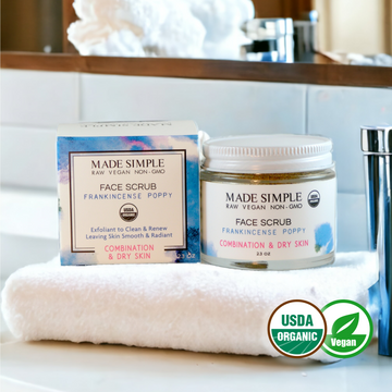 Frankincense Poppy Seed Face Scrub for Combination/Dry Skin - Skincare Lab