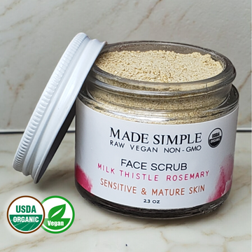 Milk Thistle Rosemary Face Scrub for Sensitive/Mature Skin - Skincare Lab