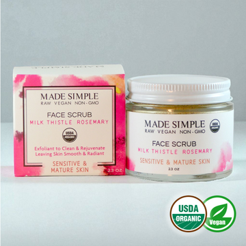 Milk Thistle Rosemary Face Scrub for Sensitive/Mature Skin - Skincare Lab