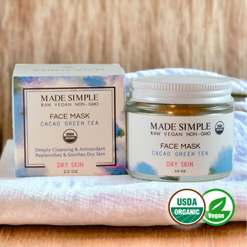 Cacao Green Tea Face Mask for Dry Skin - Skincare Lab