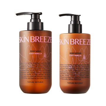 Skin Breeze Cozy Vanilla Body Wash Lotion Duo