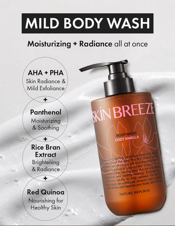 Skin Breeze Cozy Vanilla Body Wash Lotion Duo