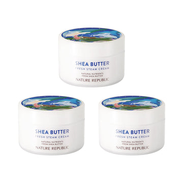 Shea Butter Steam Cream Fresh Triple Value Set (Oily, Combination Skin)