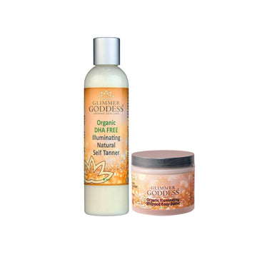 Organic DHA-Free Self Tanner + Bronzing Shimmer Bundle