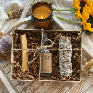 Smudge Spray + Sage + Palo Santo Set - Skincare Lab