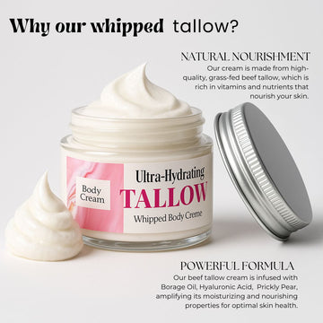 Ultra Hydrating Grass-Fed Tallow Whipped Body Cream - Skincare Lab