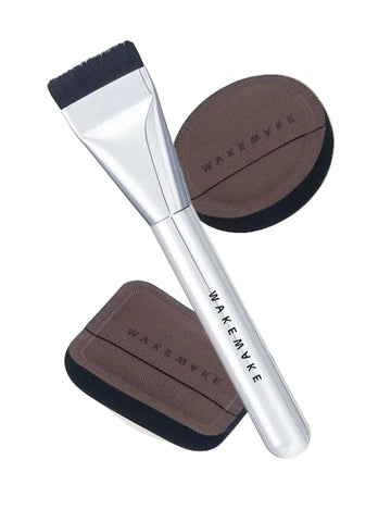 WAKEMAKE Spatula Wide Foundation Brush Puff Duo Set